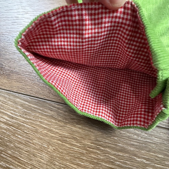 Pleats & Stitches Christmas Train Smocked Longall, Holiday, Green, Lined, Sz 12M - Picture 8 of 11